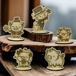 Glücksbringer,Tischaufsteller, Geschenk,Silvester,Party