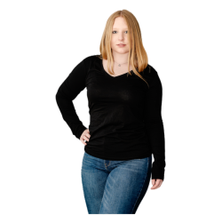 V-Neck Longsleeve Women, Promodoro, Langarmshirt, Damen