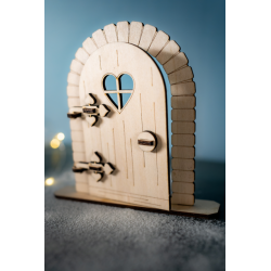 Wichteltür, Holz, Weihnachtsdekoration