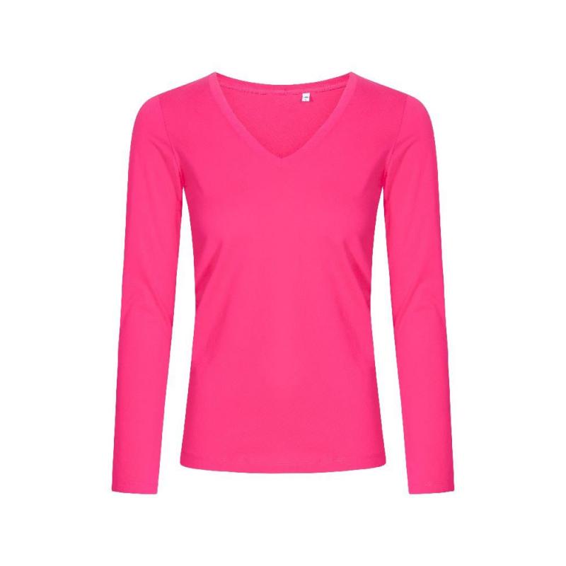 V-Neck Longsleeve Women pink