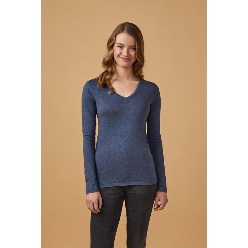 V-Neck Longsleeve Women indiv. Druck