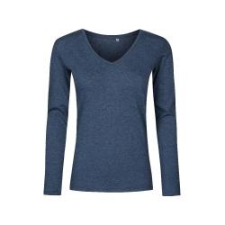 V-Neck Longsleeve Women indiv. Druck