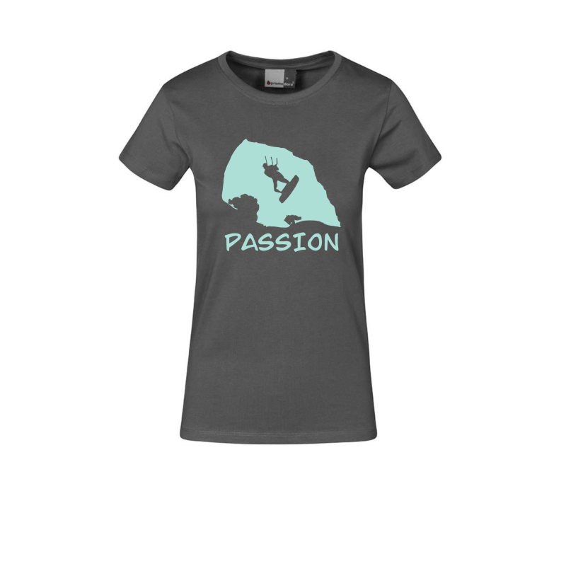 T-Shirt Fehmarn „Passion“ Kiter  Women  - mint (Organic)